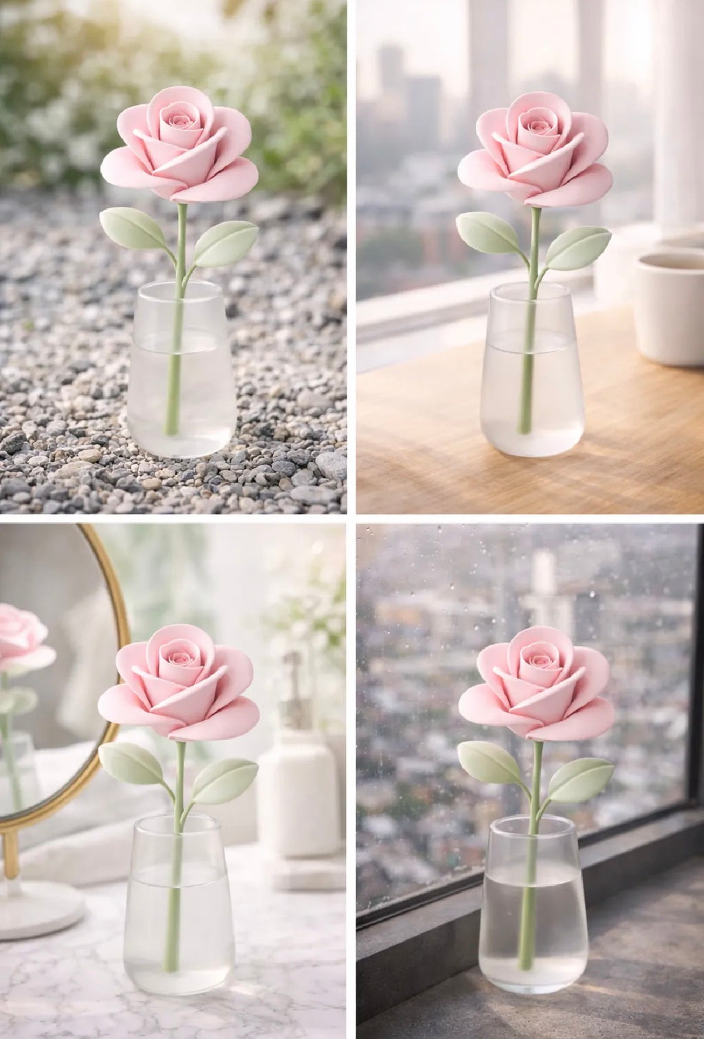 3D Printed Single Rose