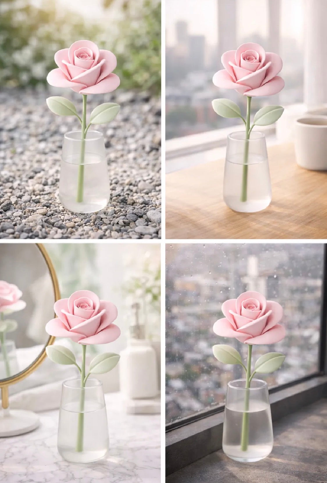 3D Printed Single Rose