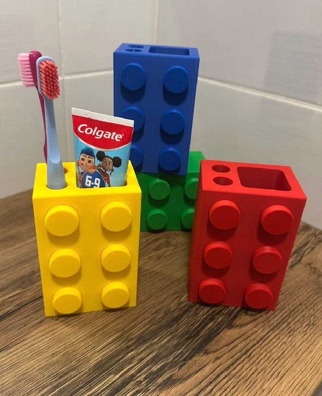 3D Printed Block Style Toothbrush Holder
