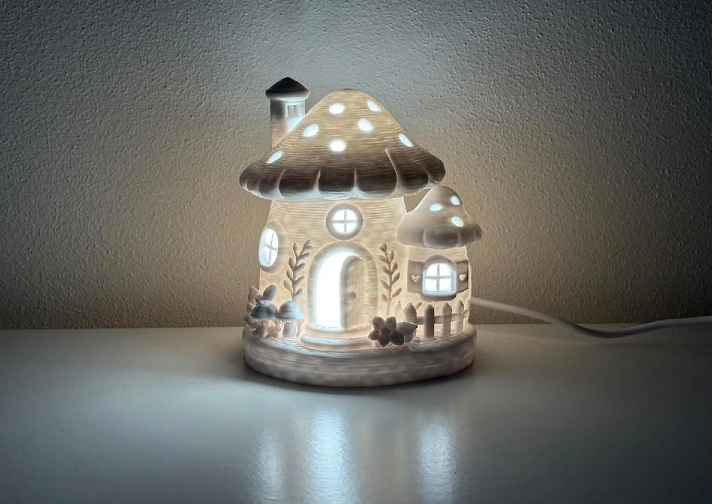 3D Printed Mushroom Fairy House Night Light