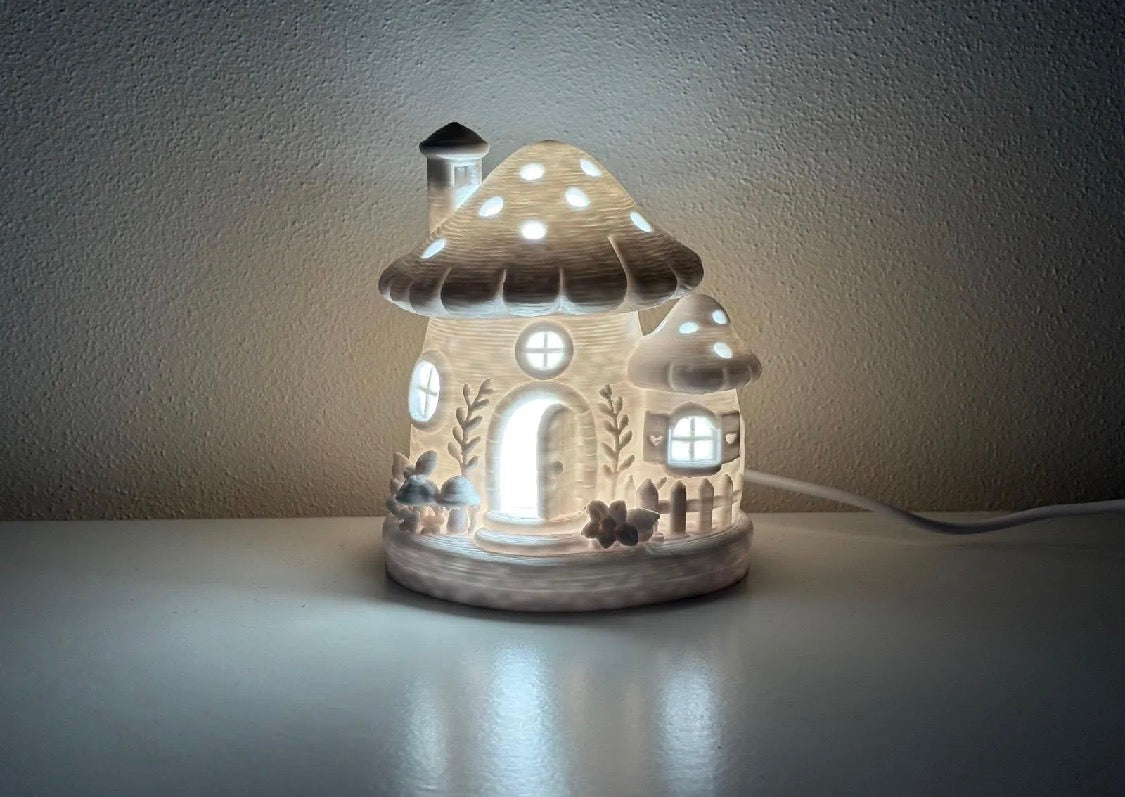 3D Printed Mushroom Fairy House Night Light