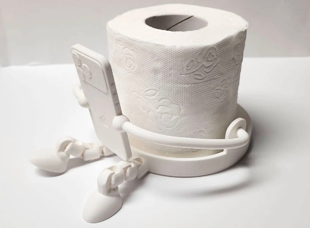 3D Printed Scrolling Phone Toilet Paper Holder