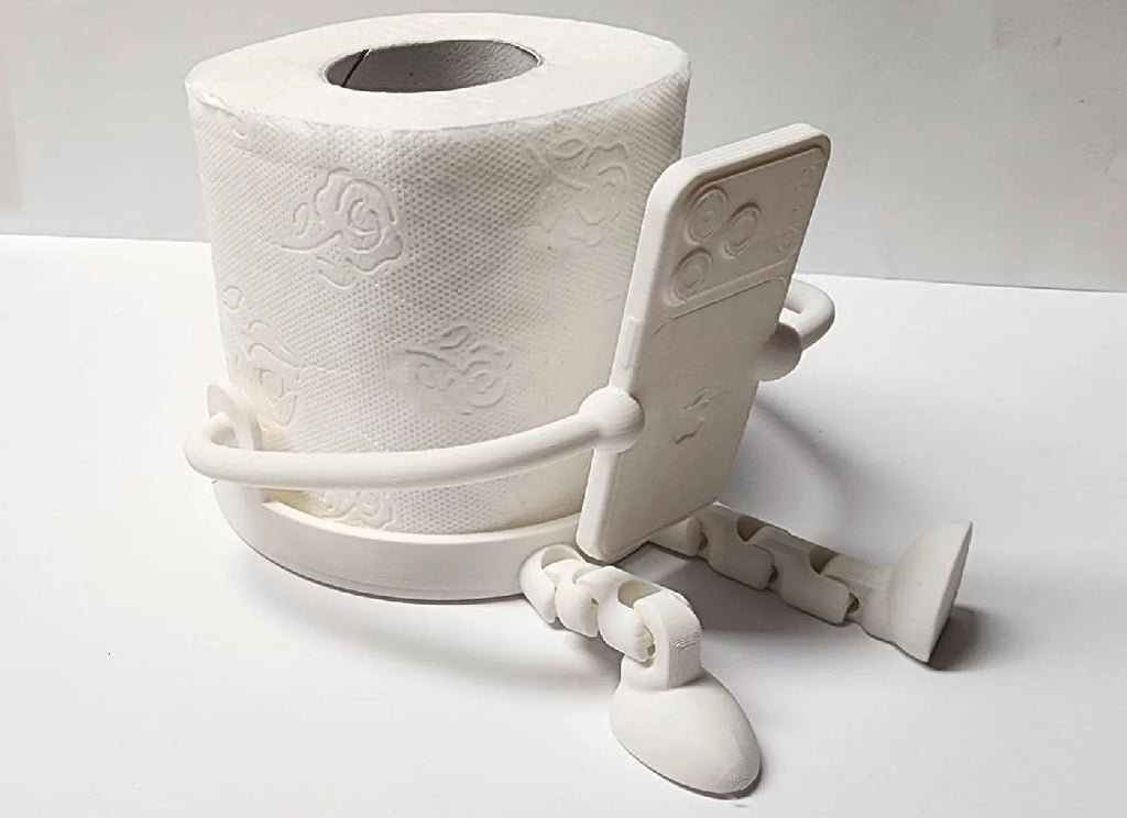 3D Printed Scrolling Phone Toilet Paper Holder