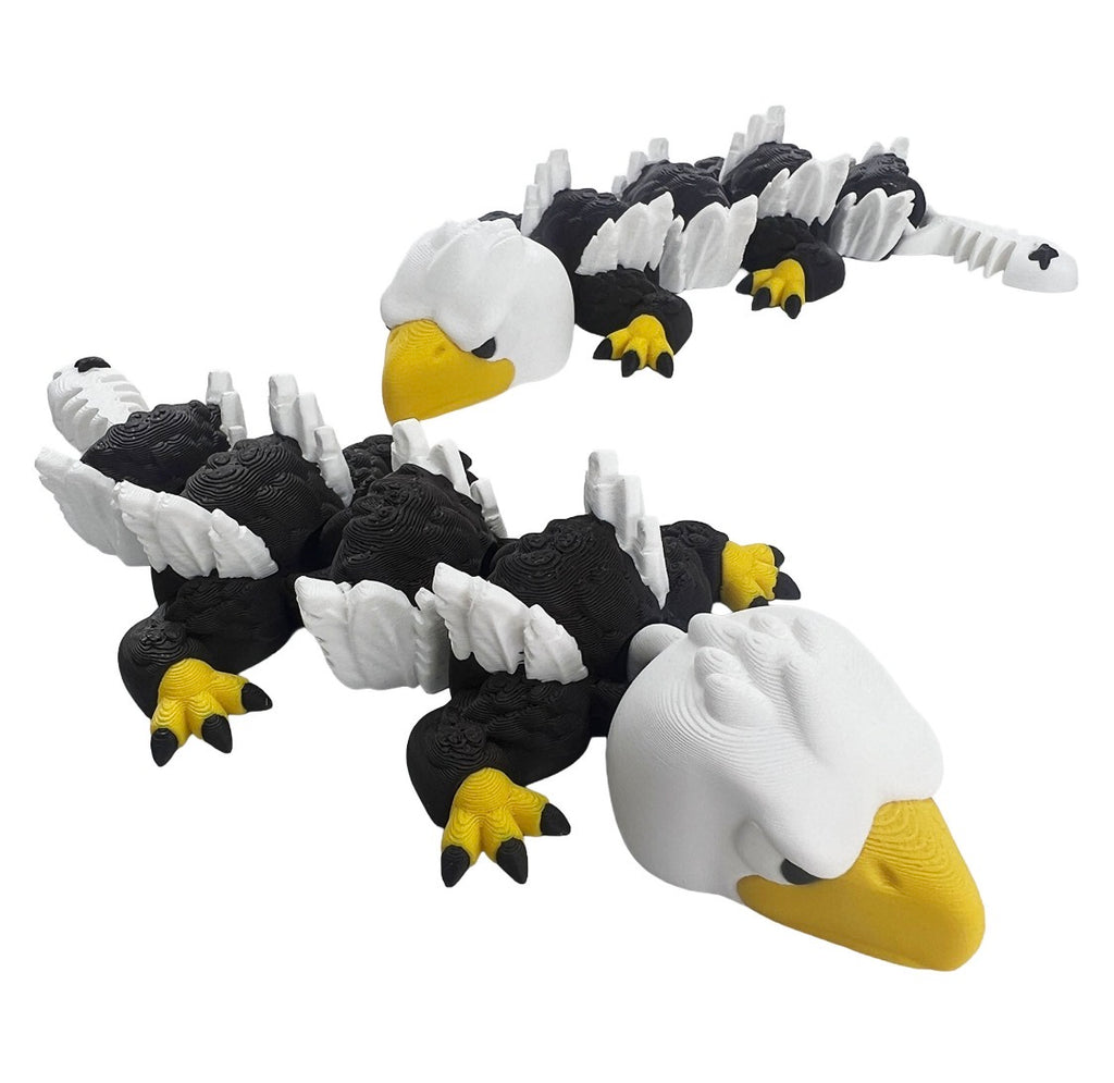 3D Printed Mini Bald Eagle Dragon Fidget Toy