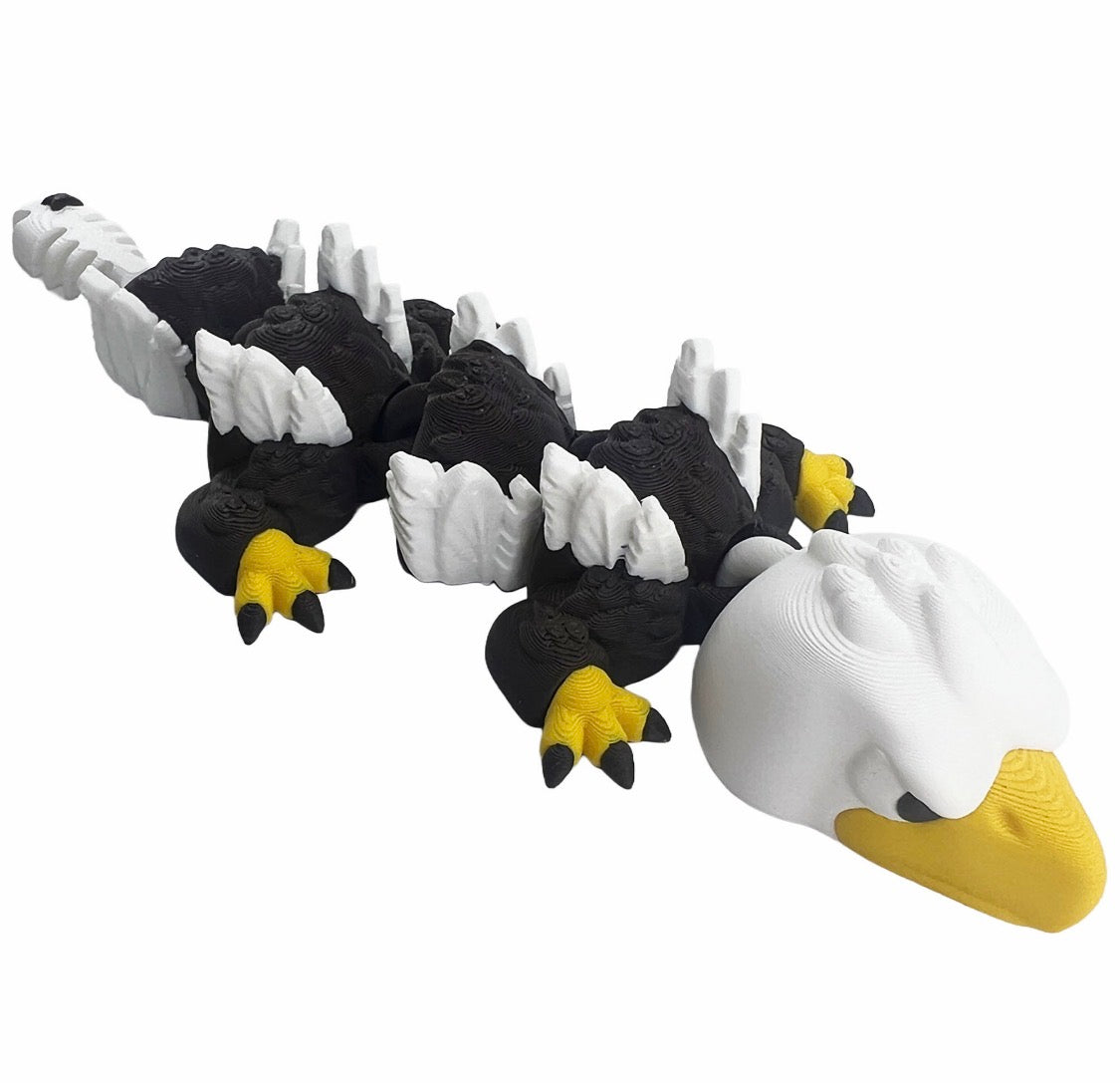 3D Printed Mini Bald Eagle Dragon Fidget Toy