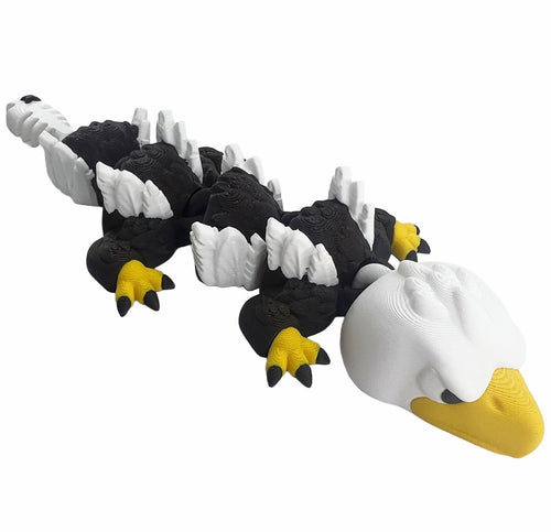3D Printed Mini Bald Eagle Dragon Fidget Toy
