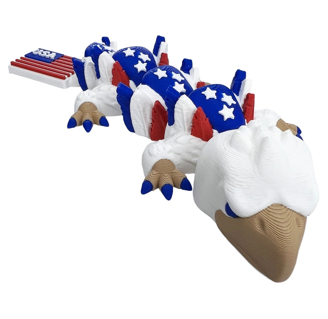 3D Printed Mini American Flag Bald Eagle Dragon