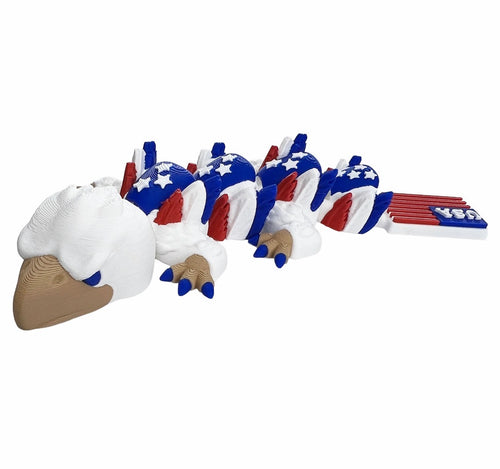 3D Printed Mini American Flag Bald Eagle Dragon