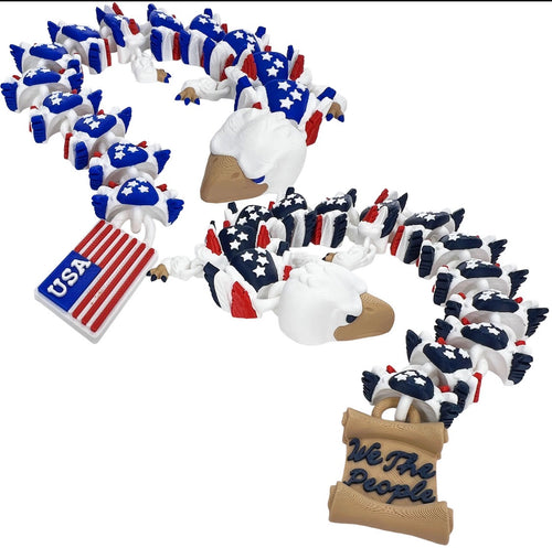 3D Printed We The People American Flag Bald Eagle Dragon