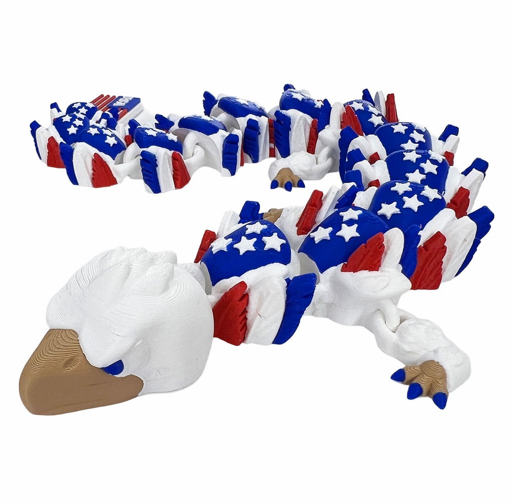 3D Printed American Flag Bald Eagle Dragon – 50 Stars