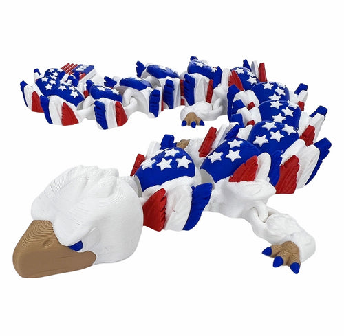 3D Printed American Flag Bald Eagle Dragon – 50 Stars