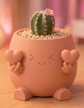 Heart Hands Character Succulent Planter