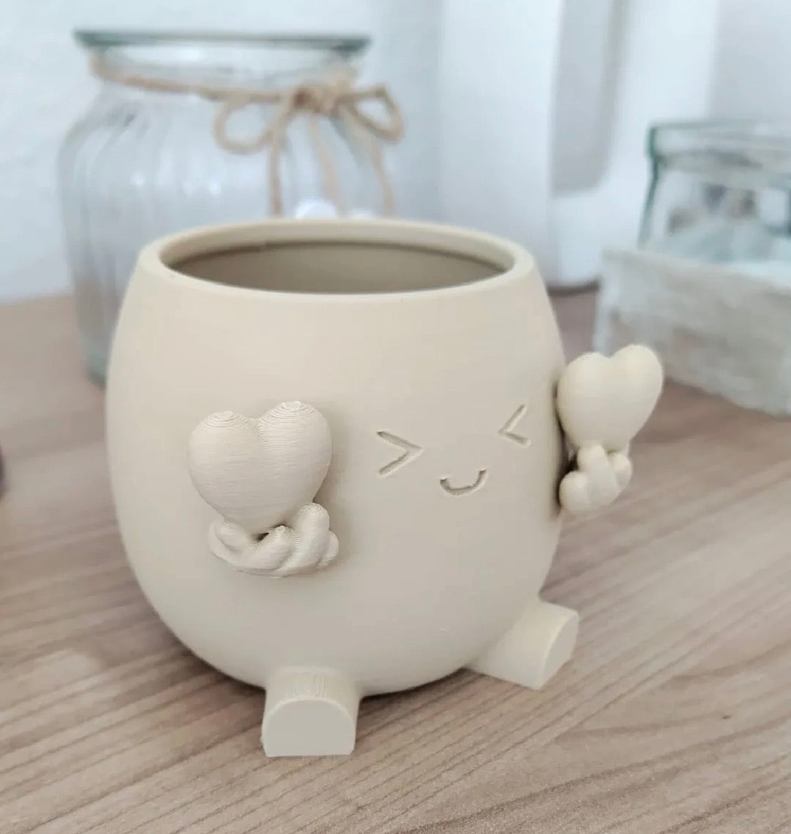 Heart Hands Character Succulent Planter