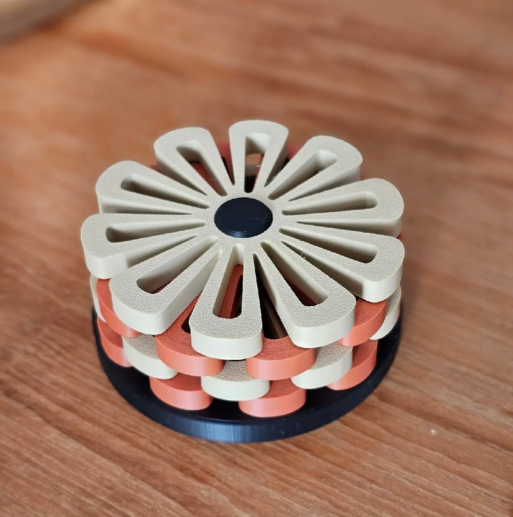 Flower Coaster Set of 4 with Holder