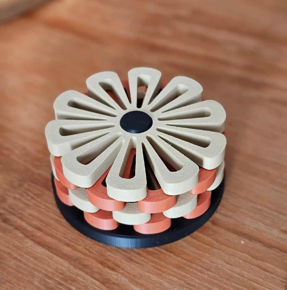 Flower Coaster Set of 4 with Holder