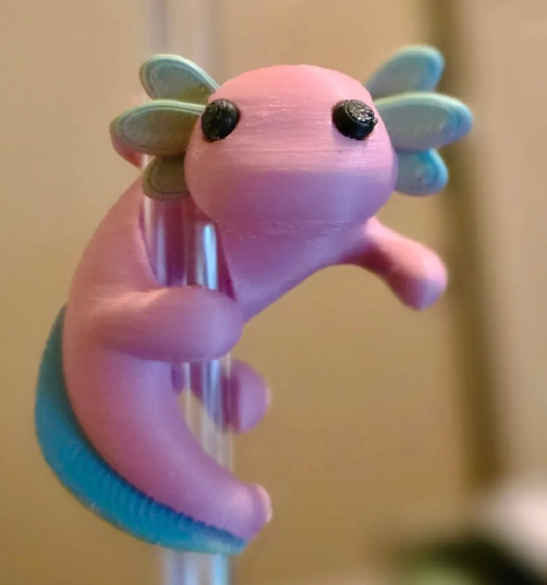 Axolotl Straw Topper