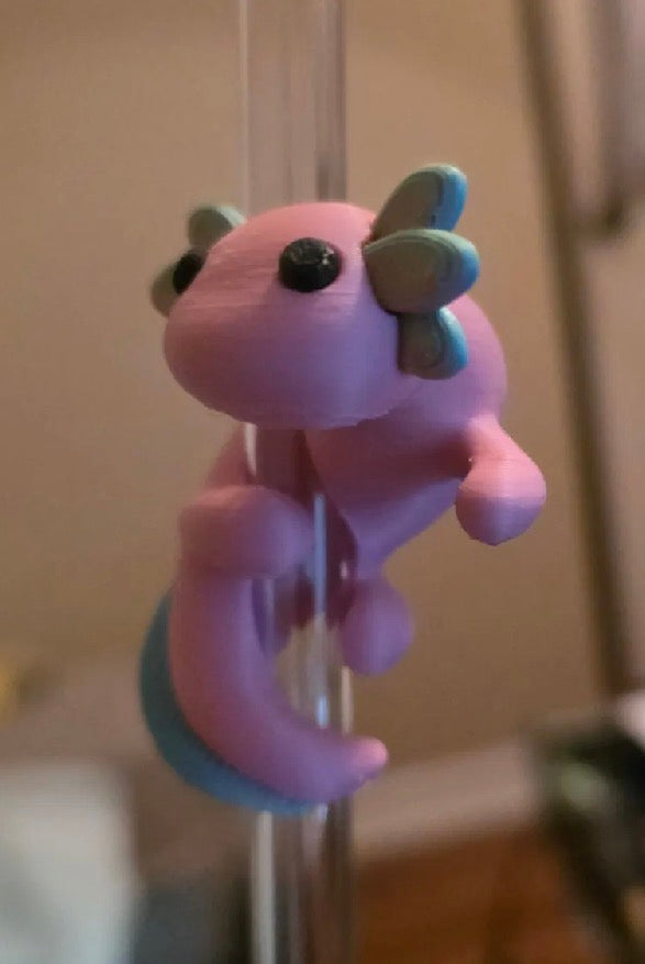 Axolotl Straw Topper