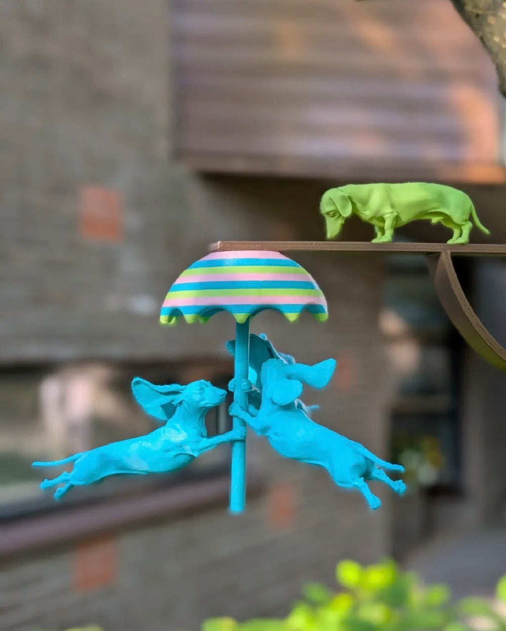 Dachshund Wind Spinner with Bracket
