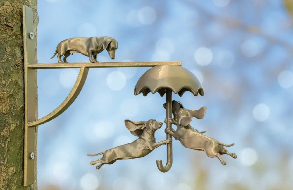 Dachshund Wind Spinner with Bracket