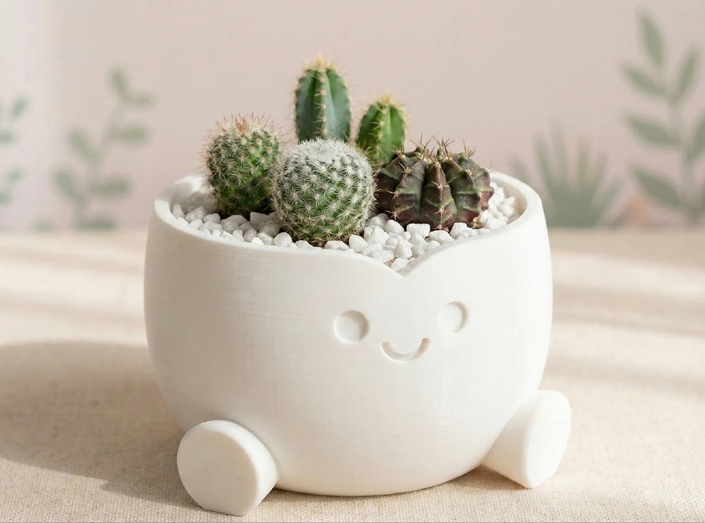 Smiley Face Character Succulent Planter