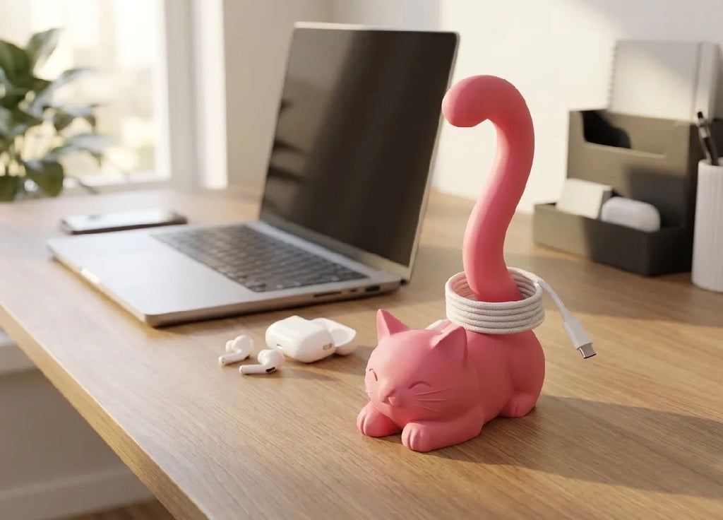 Cat Tail Desk Organizer Stand