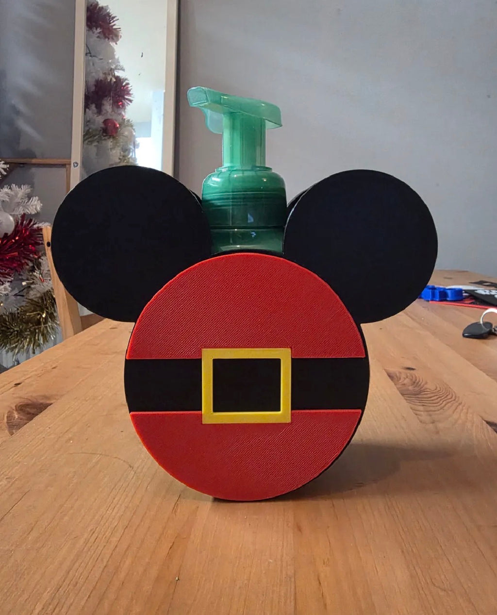 Santa Mickey Soap Dispenser Holder