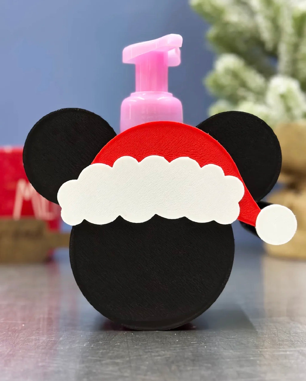 Mickey Santa Hat Soap Dispenser Holder