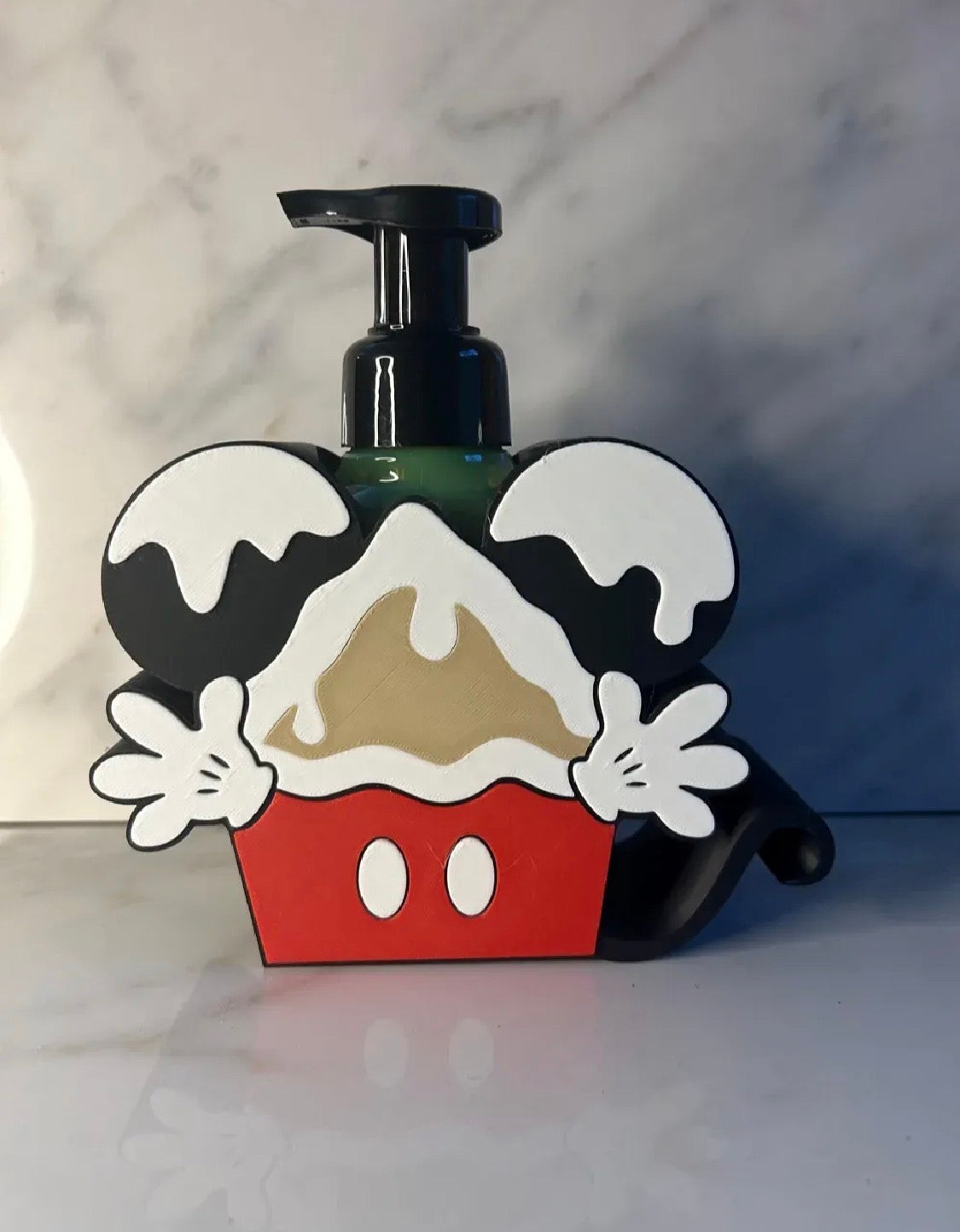 Mickey Snow Cupcake Soap Dispenser Holder