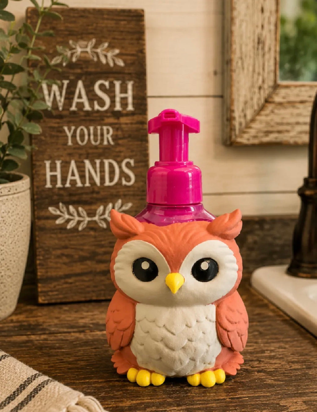 Owl Soap Dispenser Holder