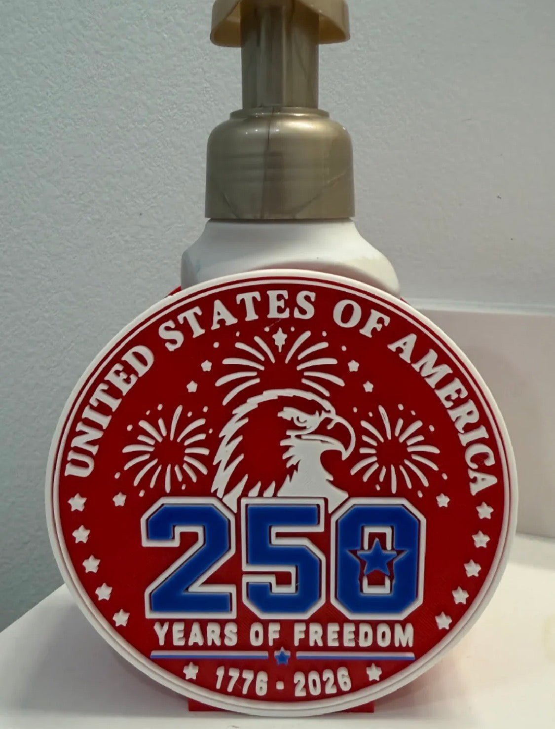 USA 250 Years of Freedom Soap Dispenser Holder