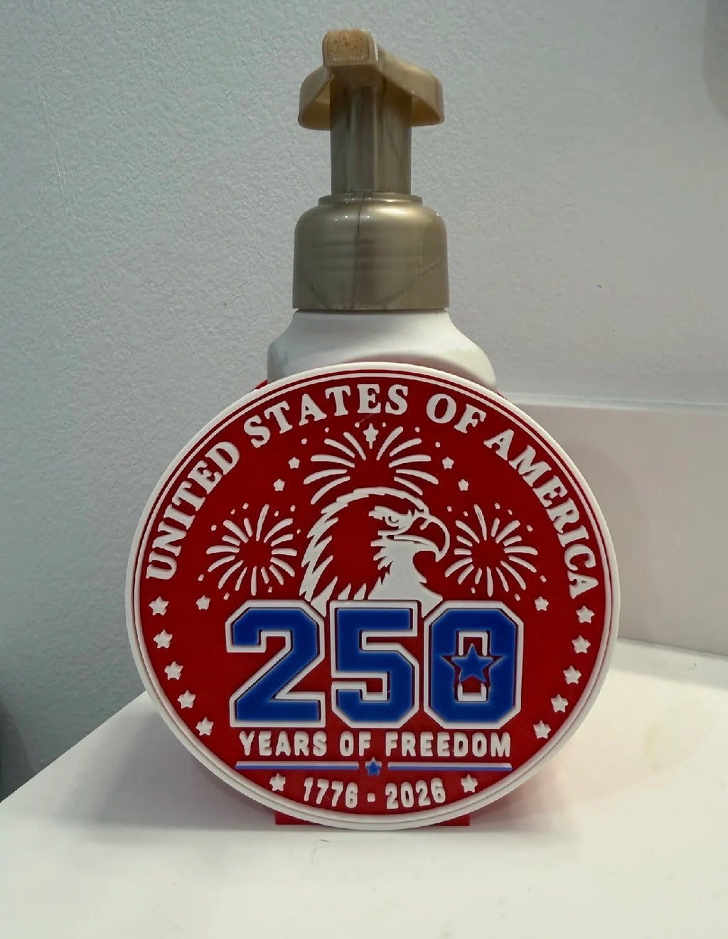 USA 250 Years of Freedom Soap Dispenser Holder