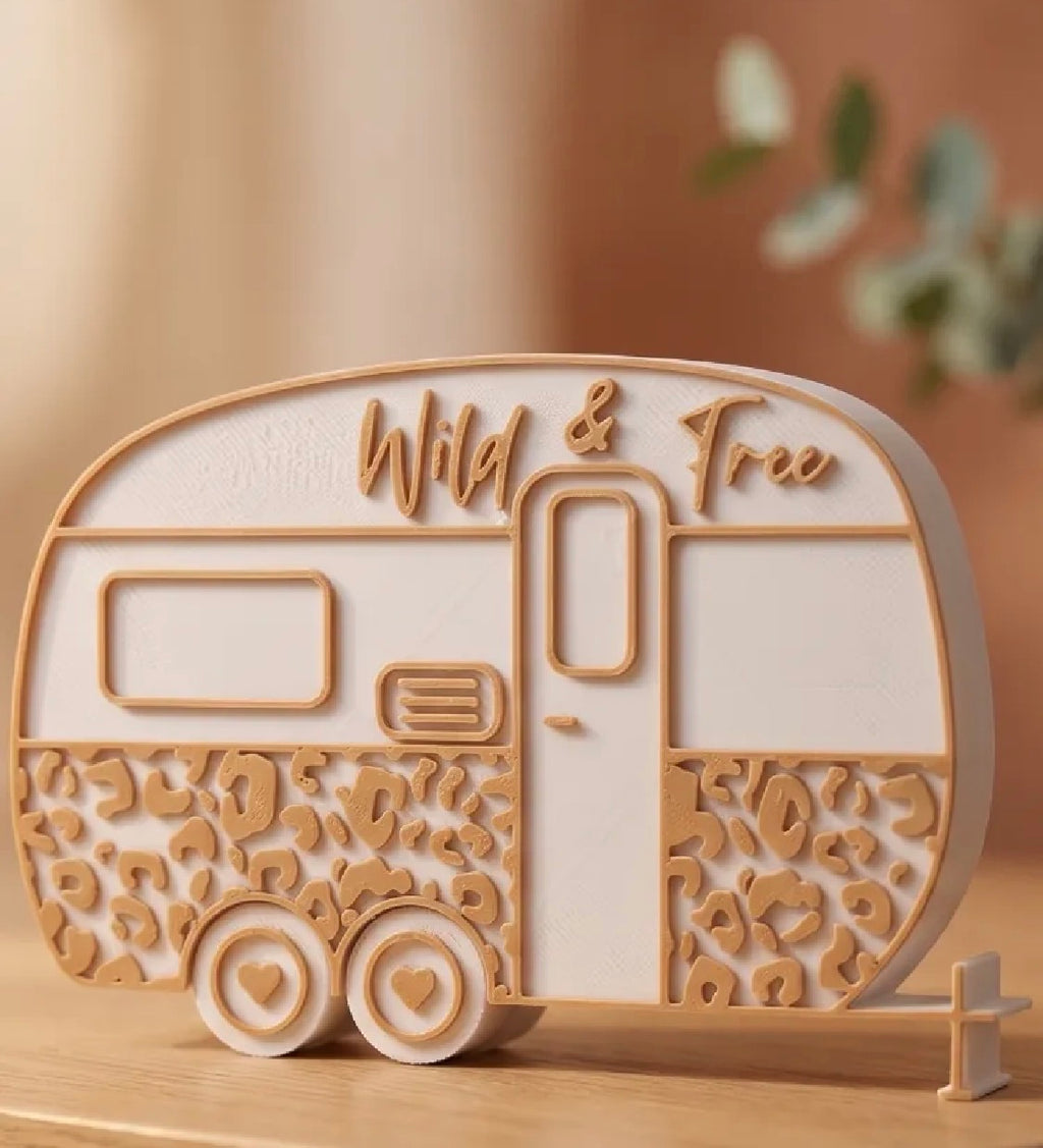 Wild & Free Camper Decor Sign