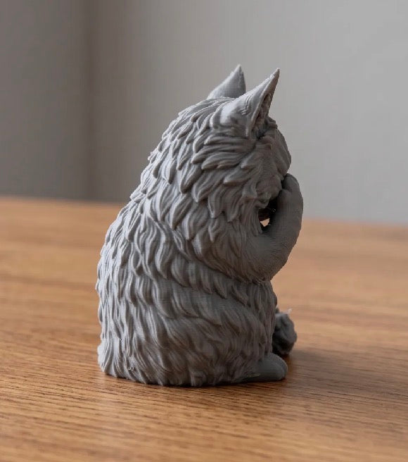 Maine Coon Cat Statue – 3D Printed Figurine