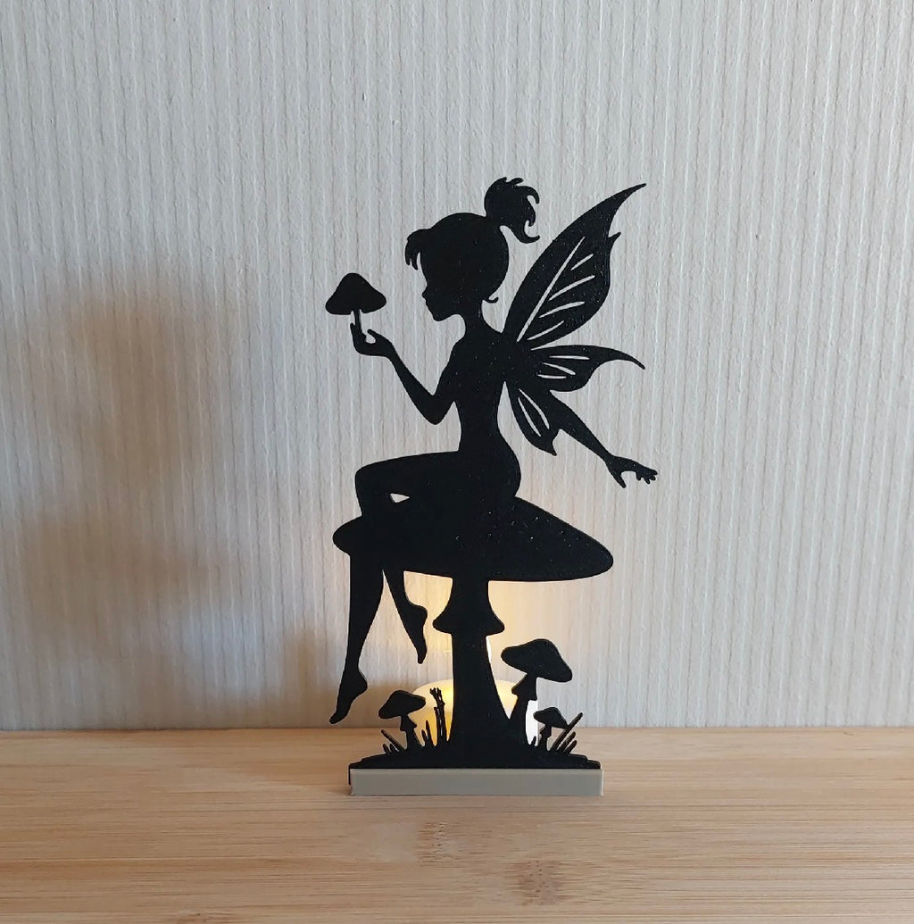 Fairy Tea Light Holder – 3D Printed Silhouette Decor
