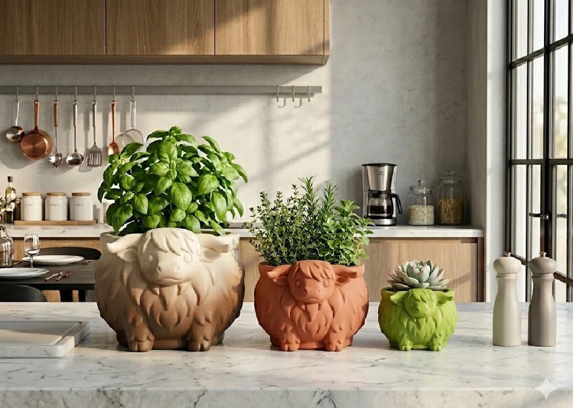 Highland Cow Planter