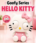 Goofy Eyes Cat Figurine with Moveable Eyes
