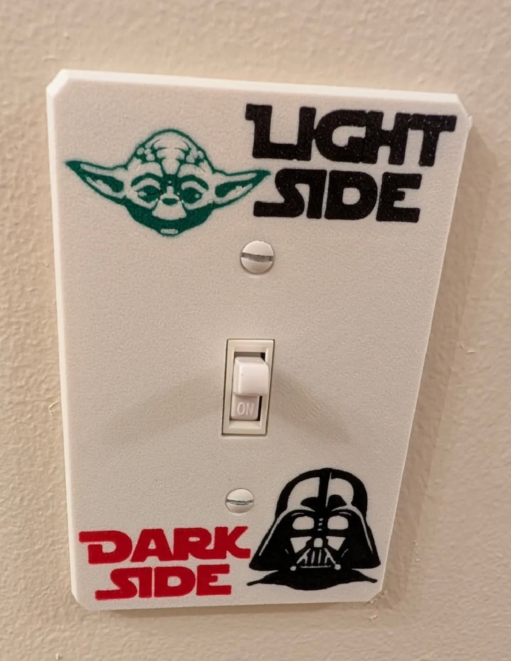 Light Side Dark Side Light Switch Cover Plate