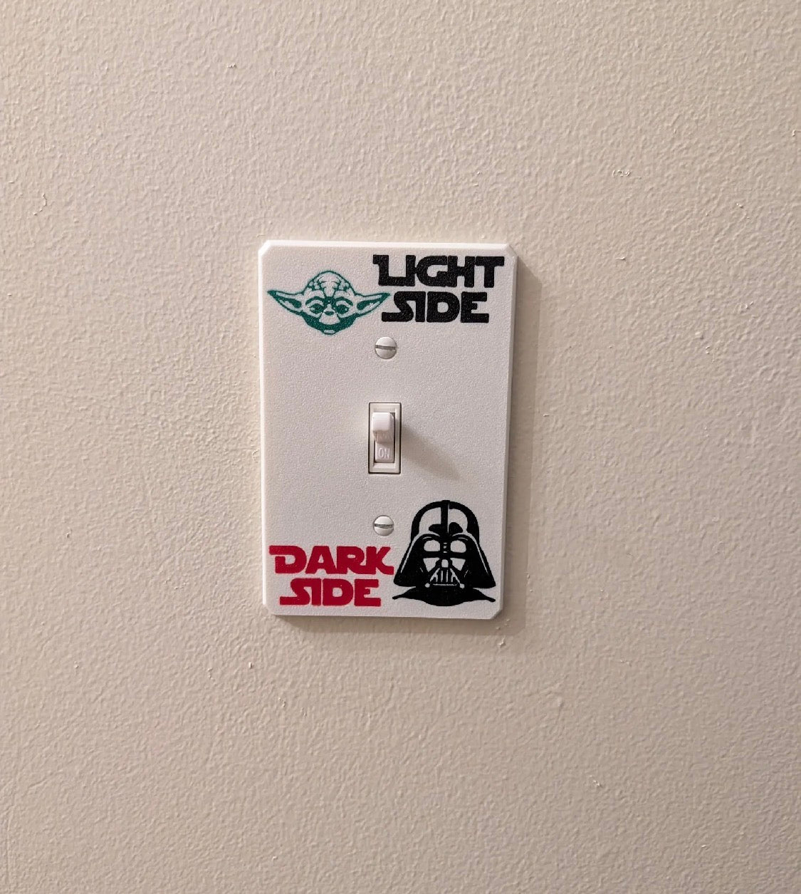 Light Side Dark Side Light Switch Cover Plate