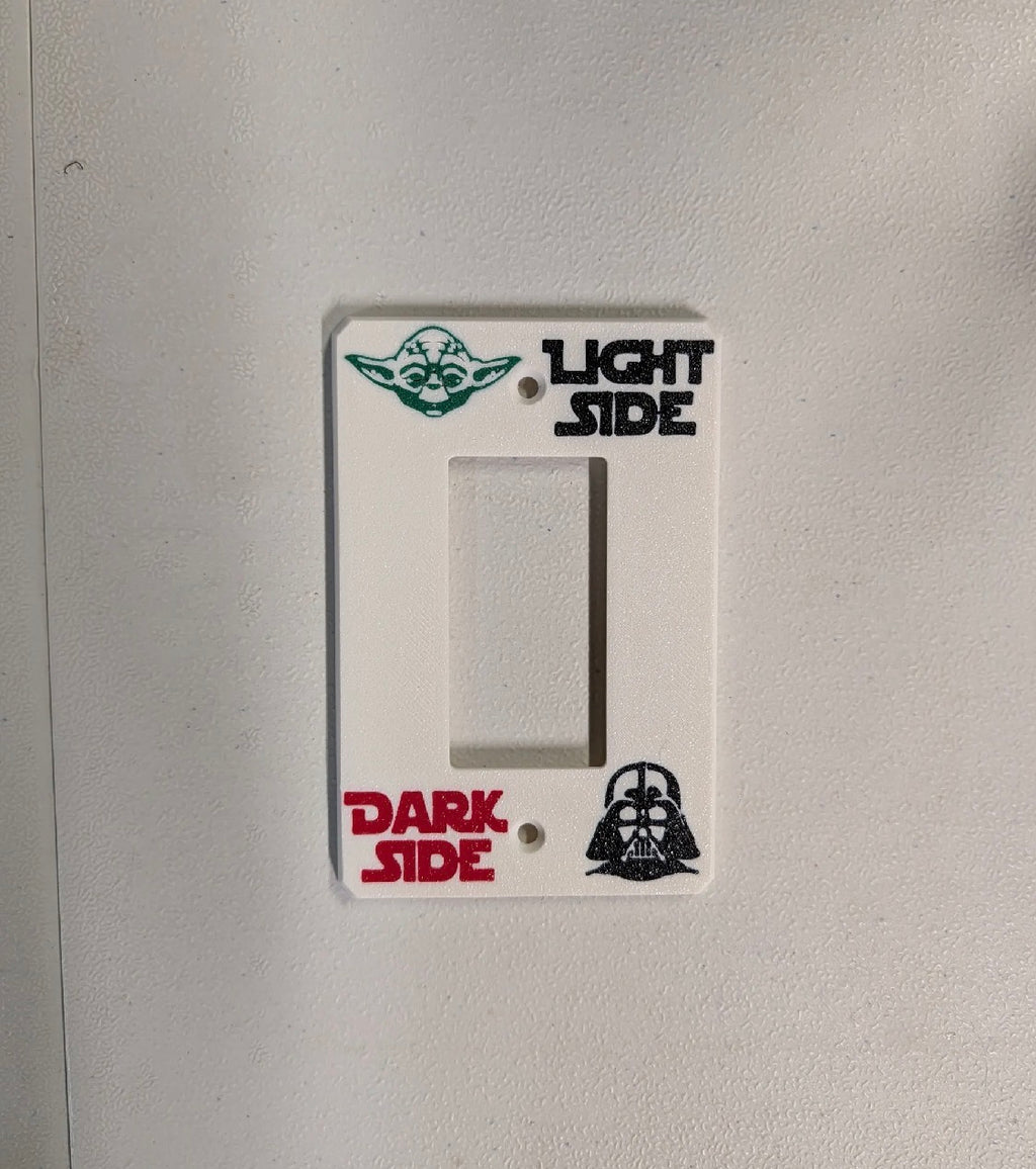 Light Side Dark Side Light Switch Cover Plate