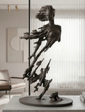 Dissolving Figure Sculpture | Dark Bronze Finish
