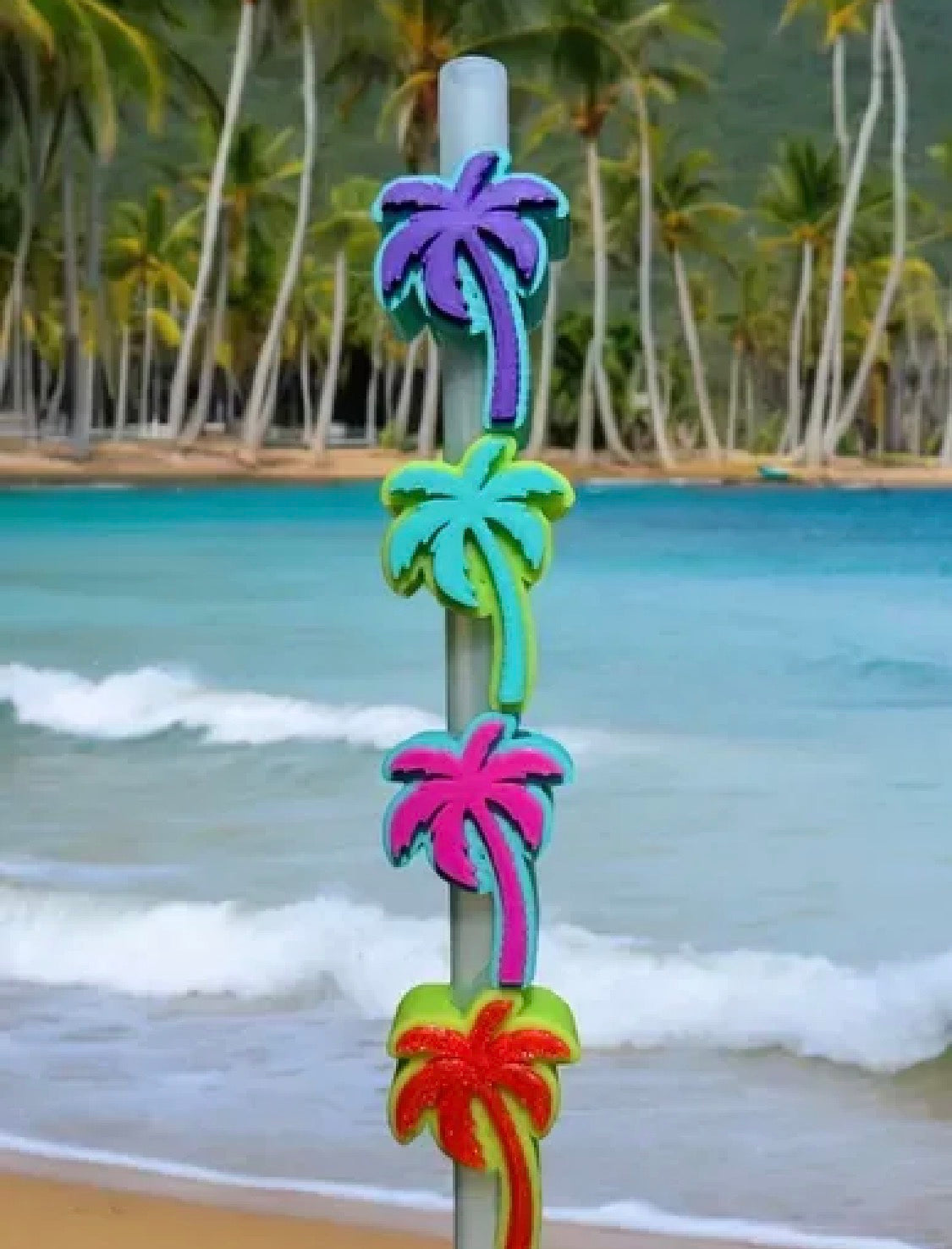 Palm Tree Straw Toppers