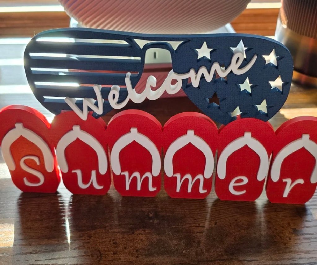 Welcome Summer Flip Flop Sign Set