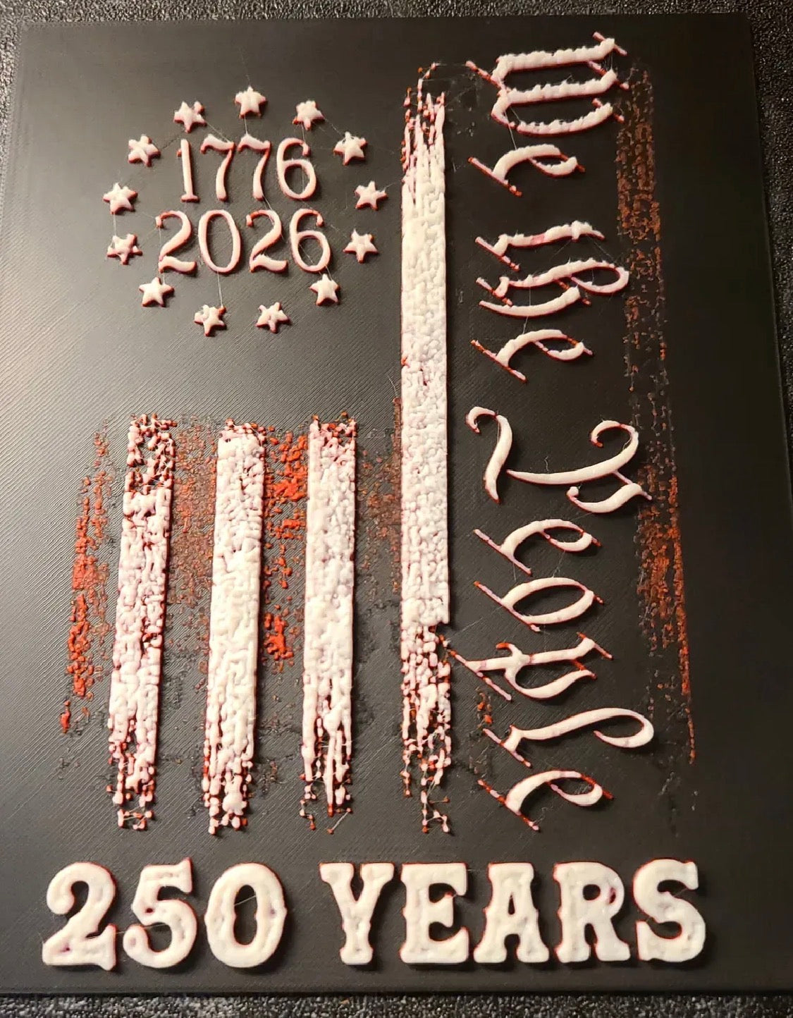 We the People 250 Years Patriotic Plaque