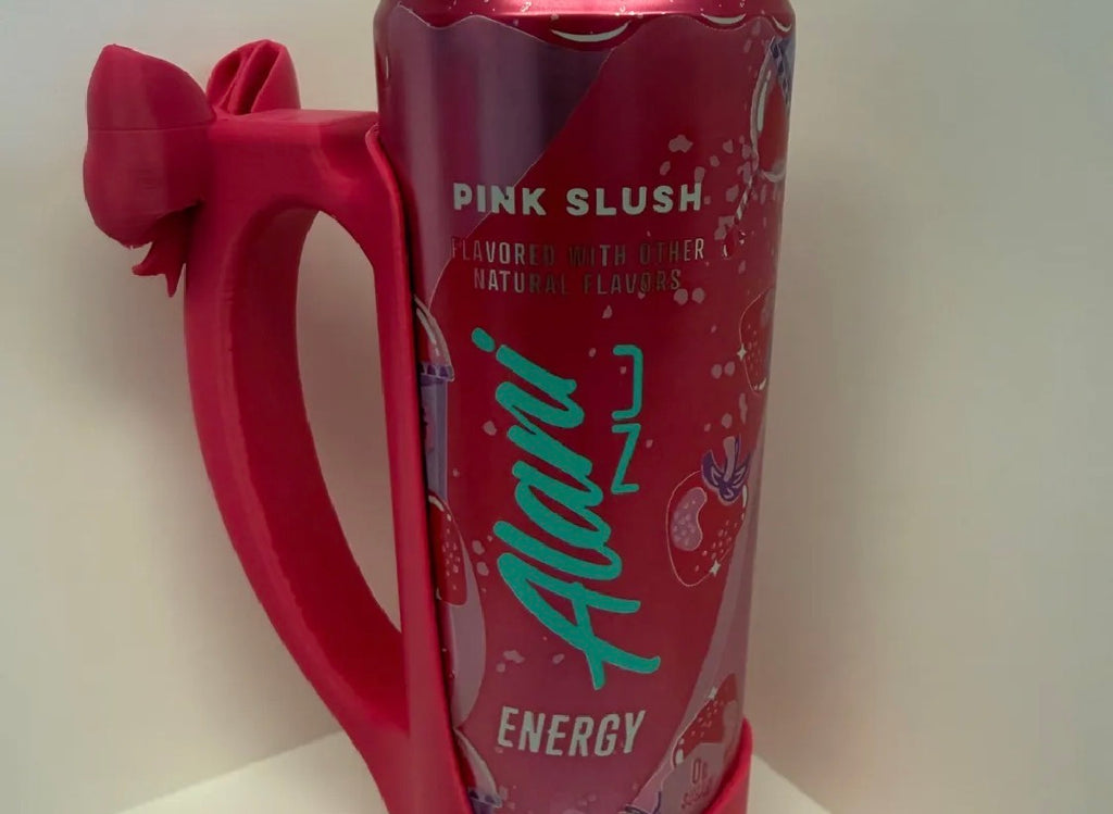 12oz Slim Can Holder with Handle | With or Without Bow