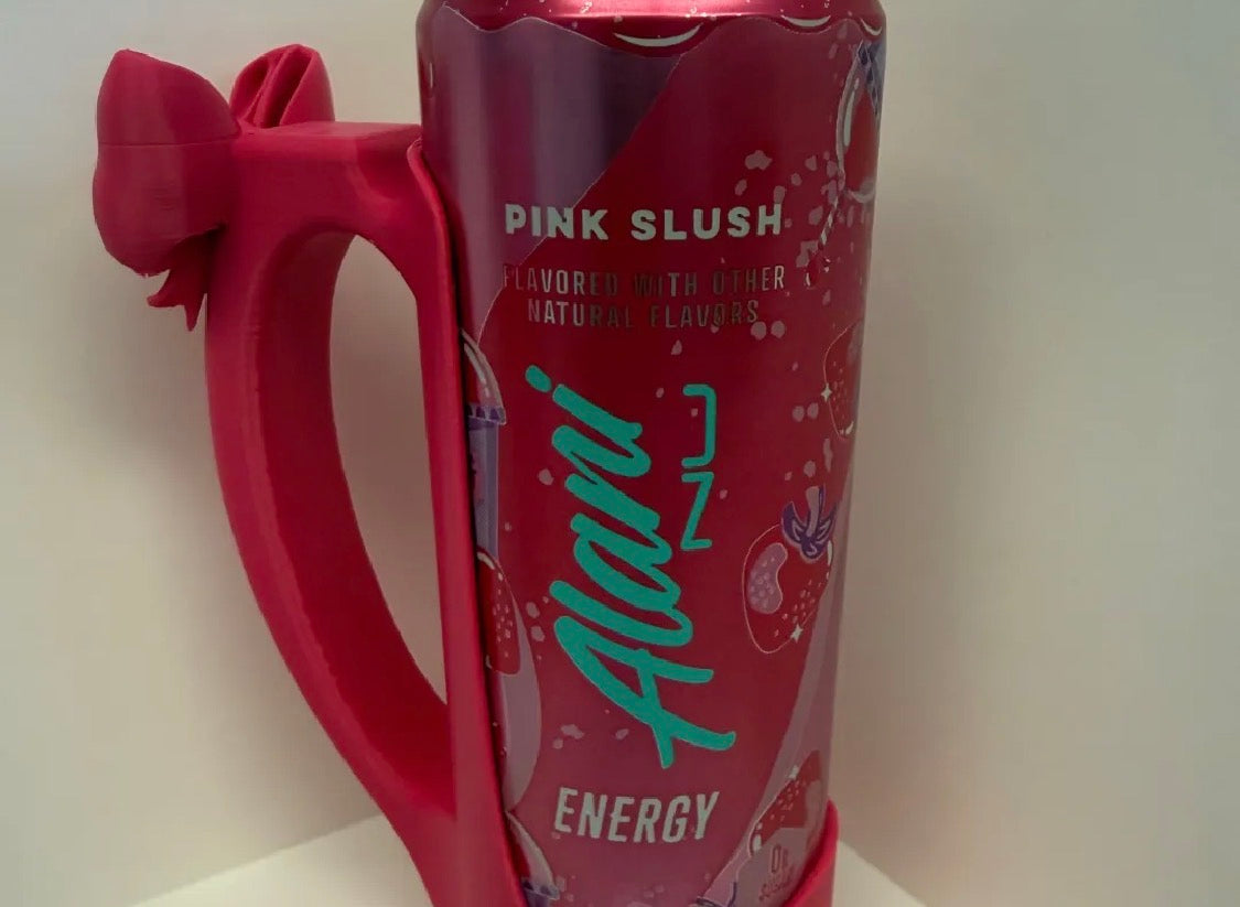 12oz Slim Can Holder with Handle | With or Without Bow