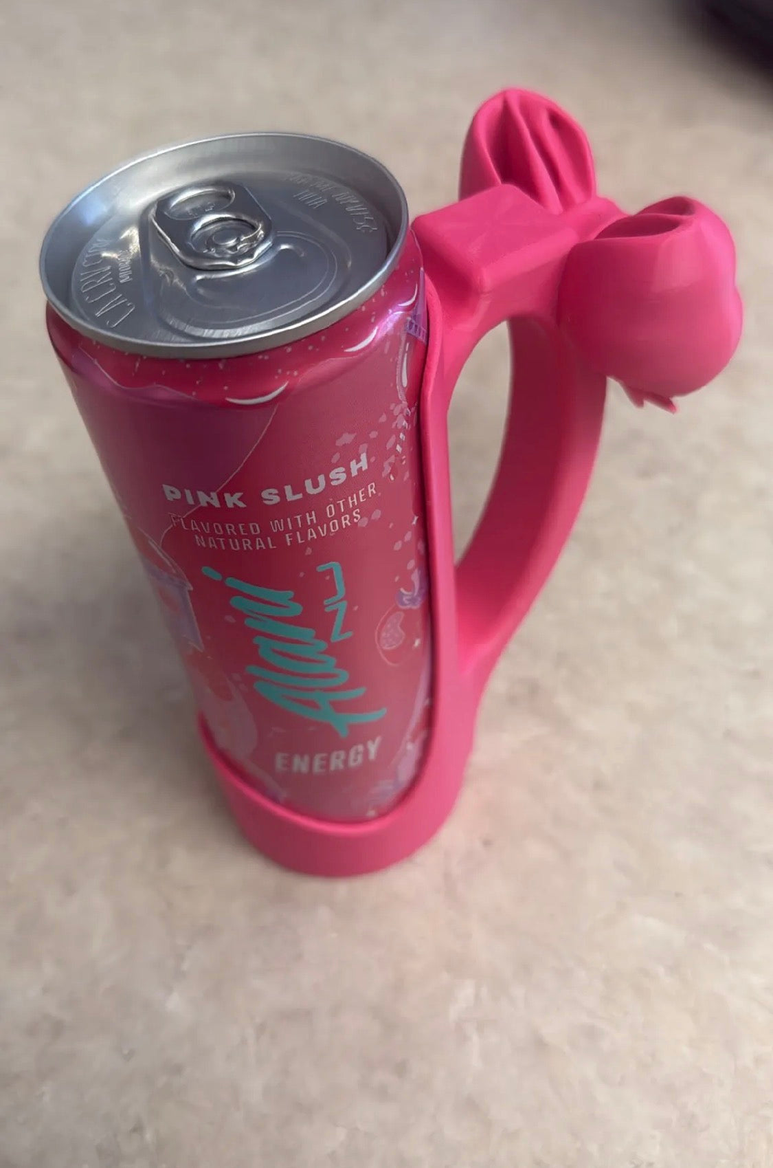 12oz Slim Can Holder with Handle | With or Without Bow