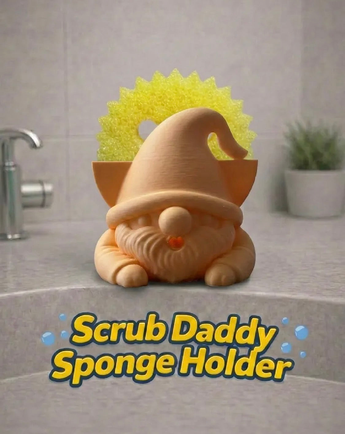 Gnome Sponge Holder | 3D Printed Kitchen Sink Organizer