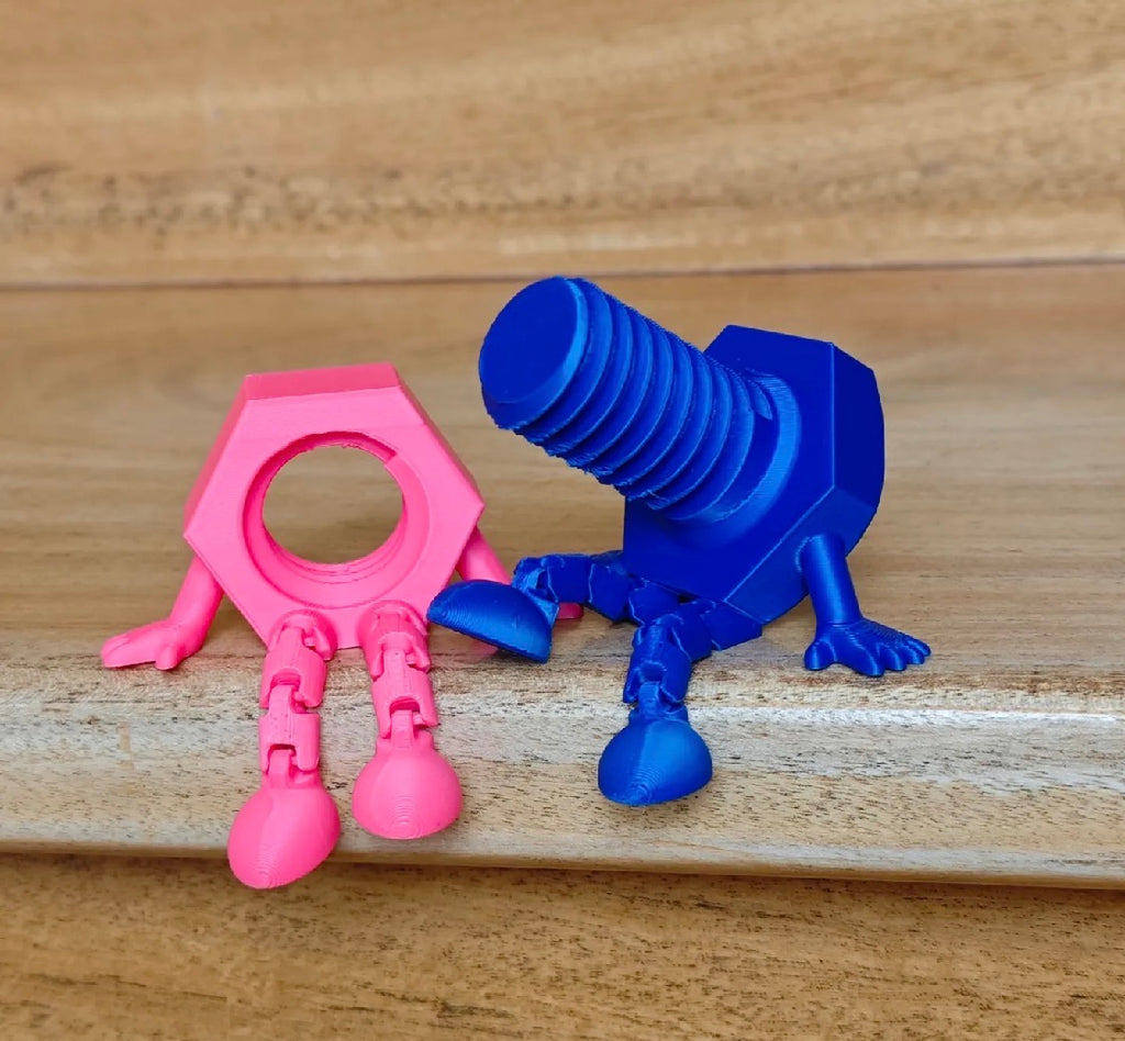 Bolt & Nut Couple Figurine Set