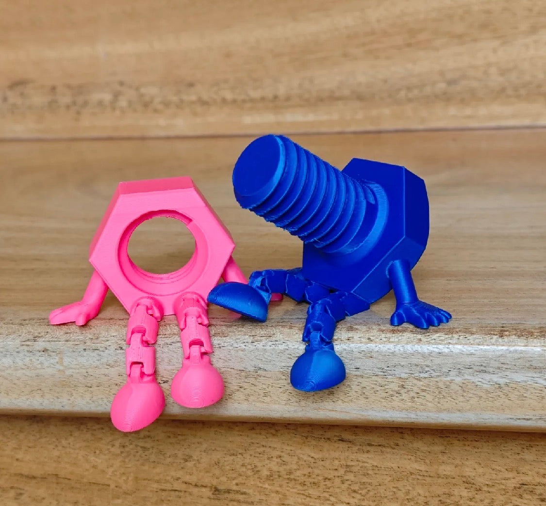 Bolt & Nut Couple Figurine Set