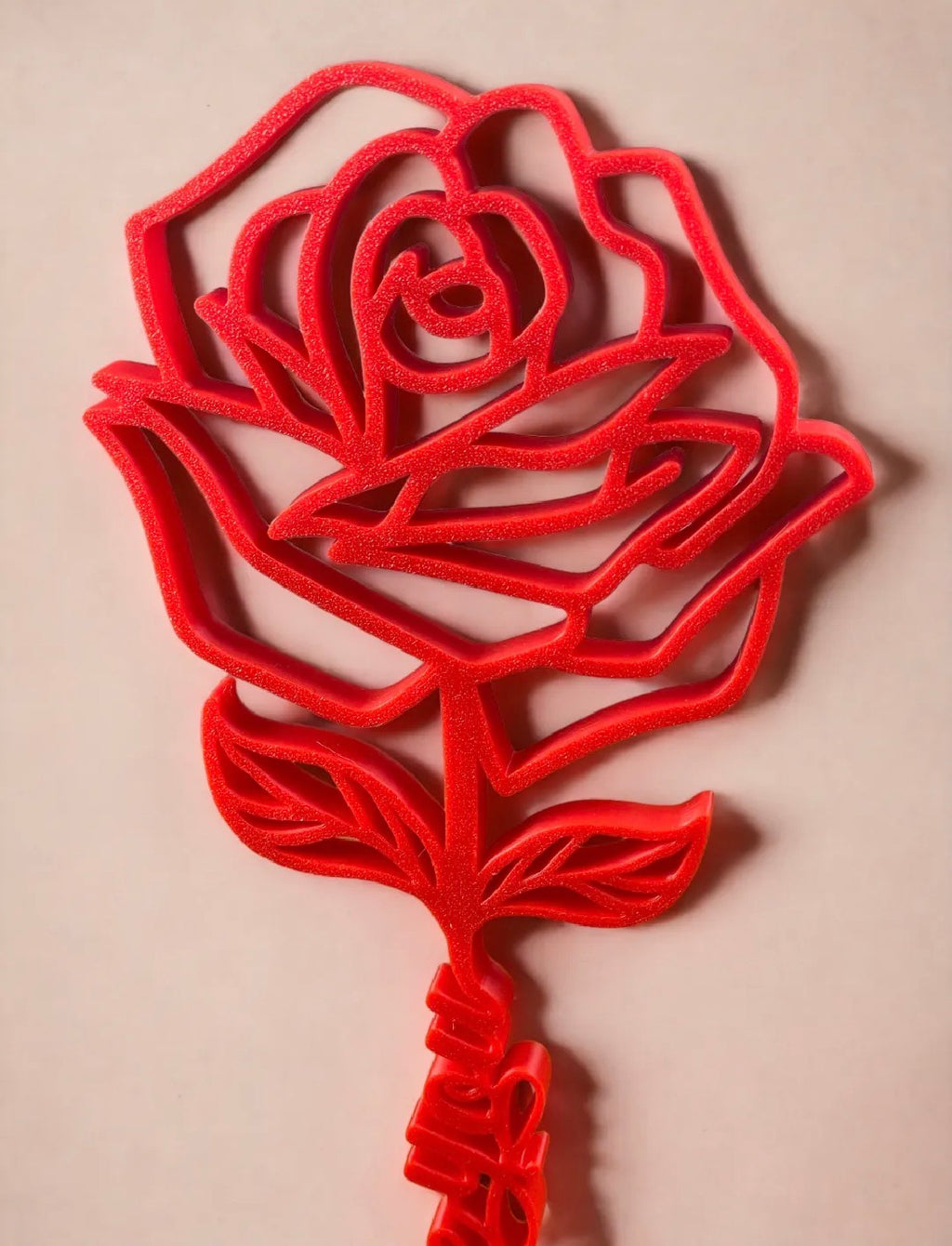 I Love You Rose with Heart Stand